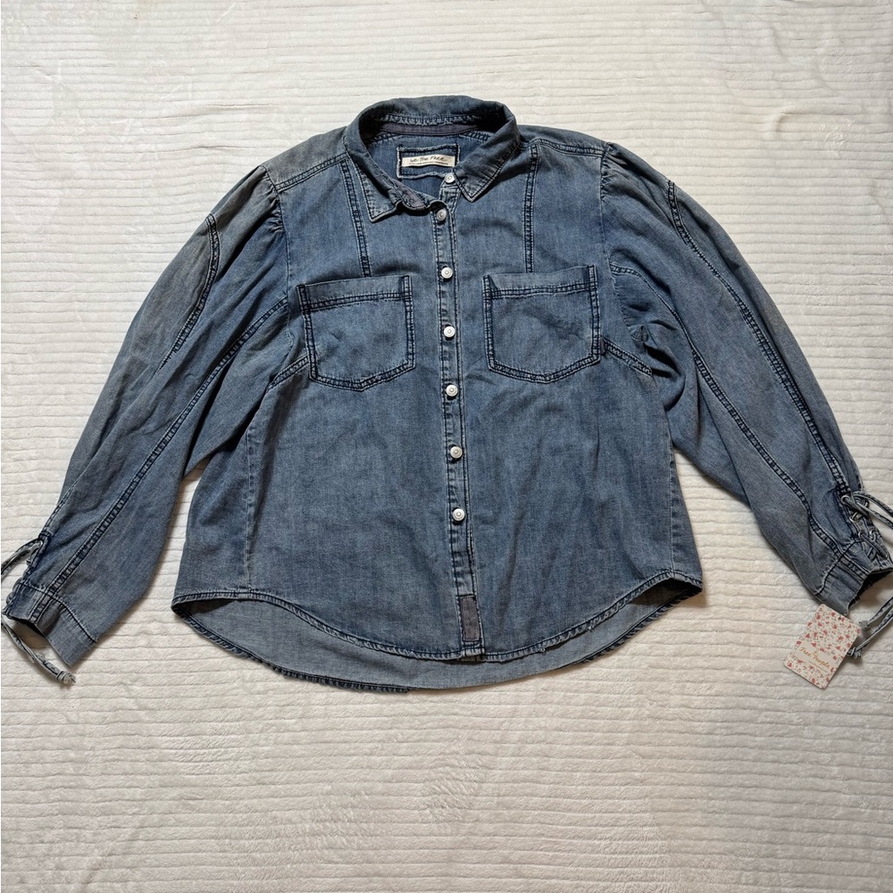 FP Movement by Free People Denim Button-Down Shirt